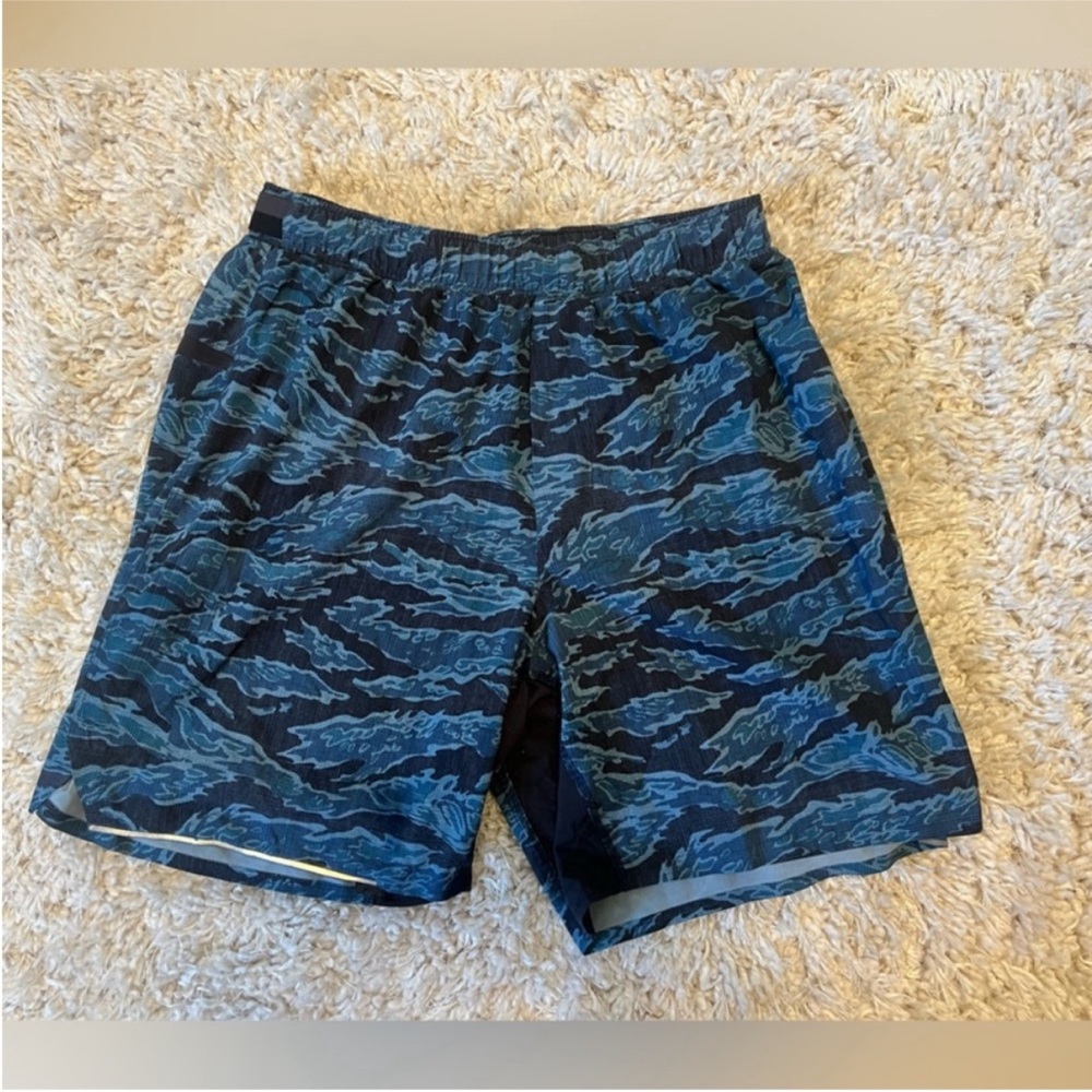 Lululemon  Blue and Black Camouflage Shorts